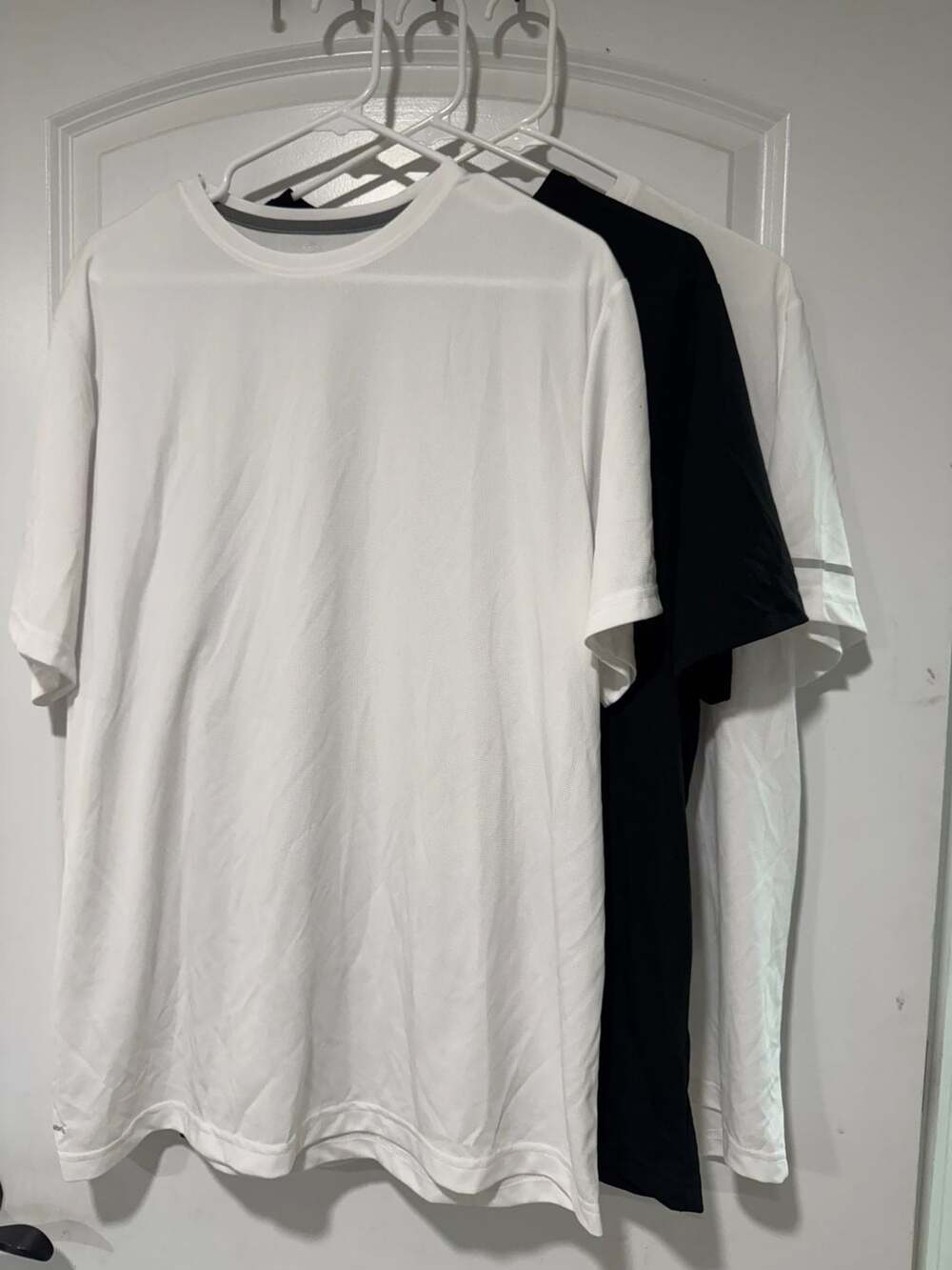 3 Pack Quick Dry Performance T-Shirts Black White Athletic Men’s XL